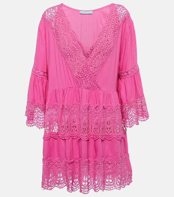 Melissa Odabash Vanessa embroidered cotton mini dress