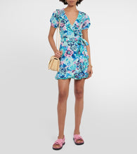 Poupette St Barth Aude printed wrap minidress