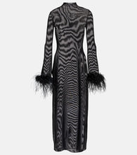 Oseree Lumière Plumage midi dress