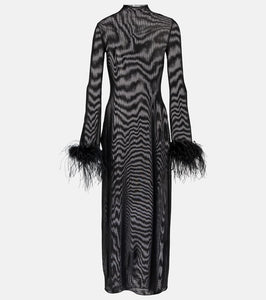 Oseree Lumière Plumage midi dress