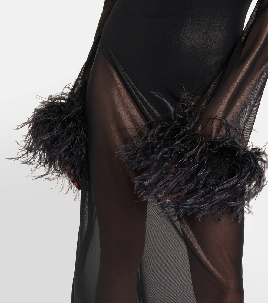 Oseree Lumière Plumage midi dress
