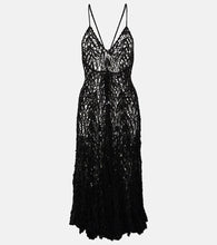 Anna Kosturova Open-knit cotton midi dress