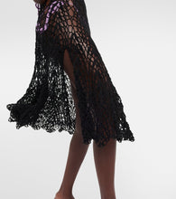 Anna Kosturova Open-knit cotton midi dress