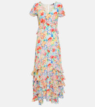Rixo Thanvi floral silk voile midi dress
