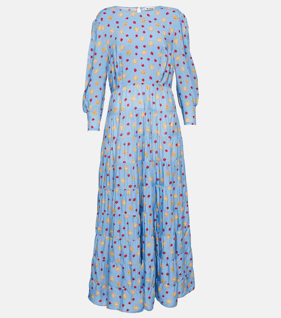Rixo Kristen printed tiered maxi dress