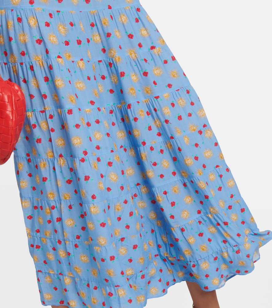 Rixo Kristen printed tiered maxi dress