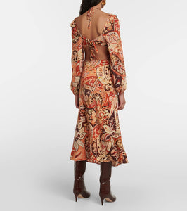 Rixo Kamilla printed georgette maxi dress