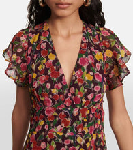 Rixo Delicia floral georgette maxi dress