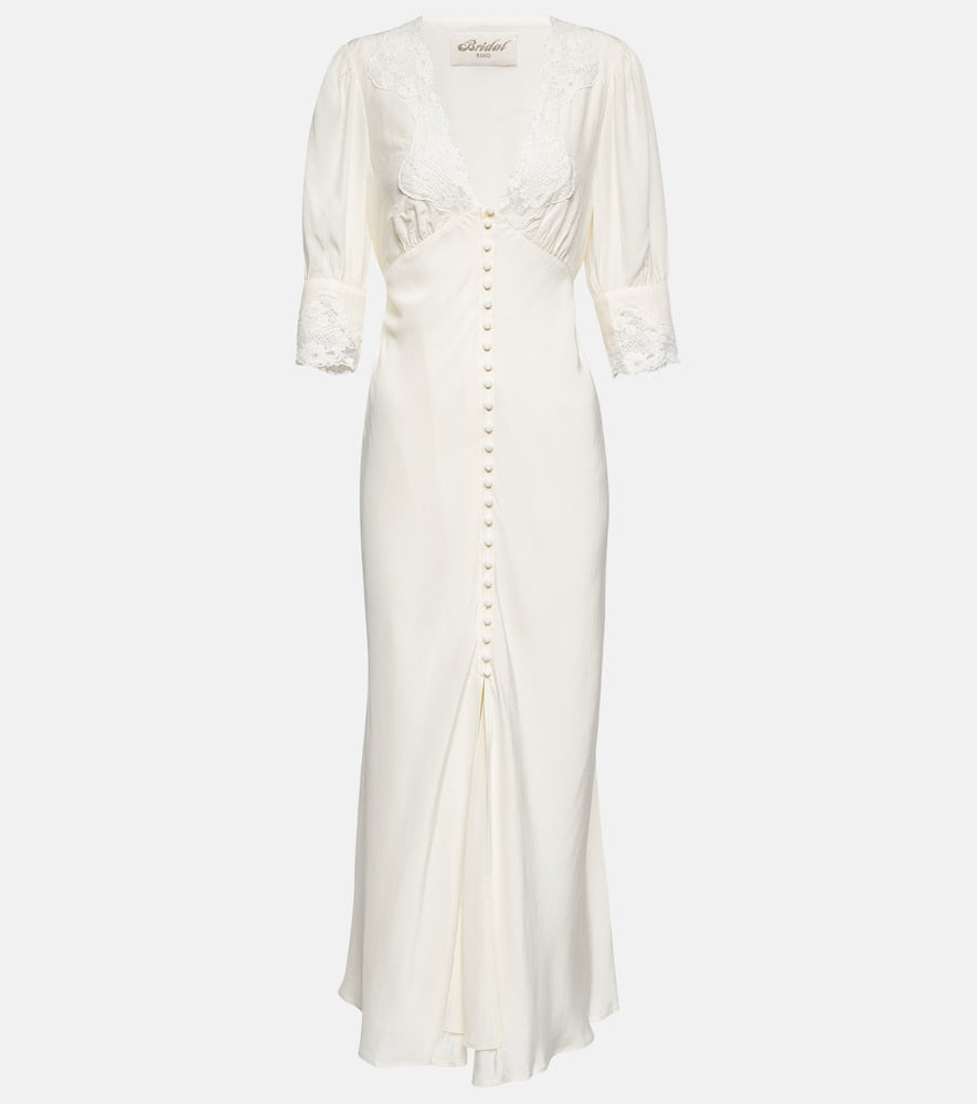 Rixo Bridal Simone embroidered maxi dress. Rixo Bridal Simone 刺绣超长连衣裙
