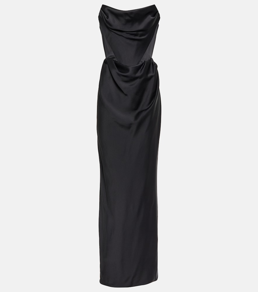 Vivienne Westwood Off-shoulder satin gown. 薇薇安·韦斯特伍德露肩缎面礼服