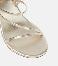 Ancient Greek Sandals Lithi metallic leather wedge sandals