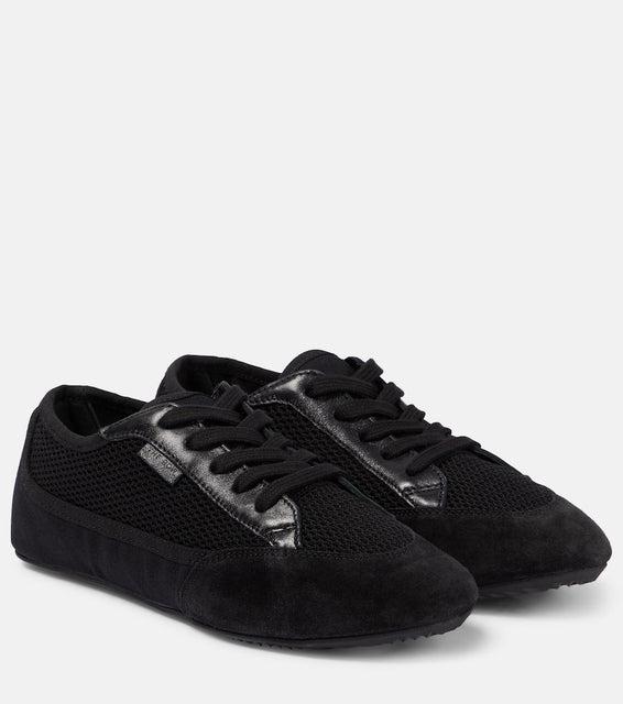 The Row Owen City leather-trimmed sneakers