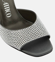 The Attico Luz crystal-embellished leather mules