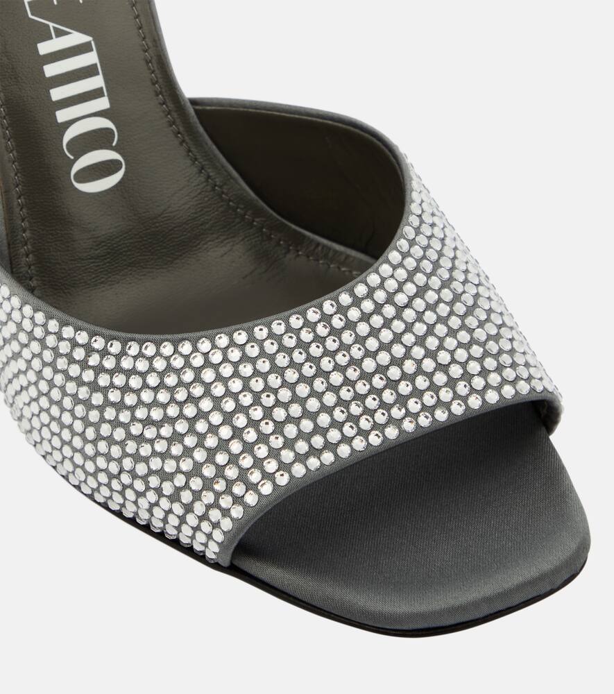 The Attico Luz crystal-embellished leather mules