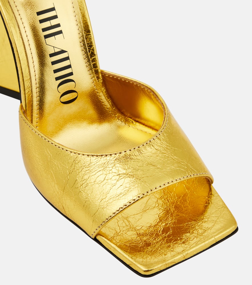 The Attico Devon laminated leather mules