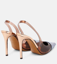 Alexandre Vauthier Crystal-embellished PVC slingback pumps