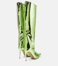 Alexandre Vauthier Mirrored leather knee-high boots