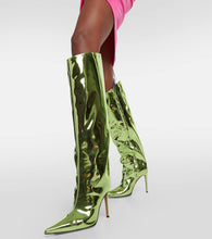 Alexandre Vauthier Mirrored leather knee-high boots