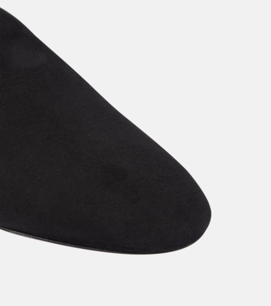 Khaite Otto shearling-trimmed suede mules