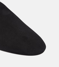 Khaite Otto shearling-trimmed suede mules