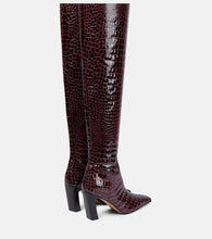 Khaite Snake-effect leather knee-high boots