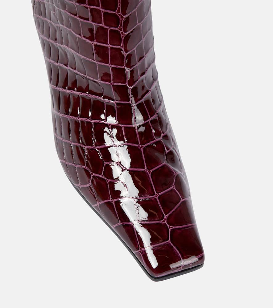 Khaite Snake-effect leather knee-high boots