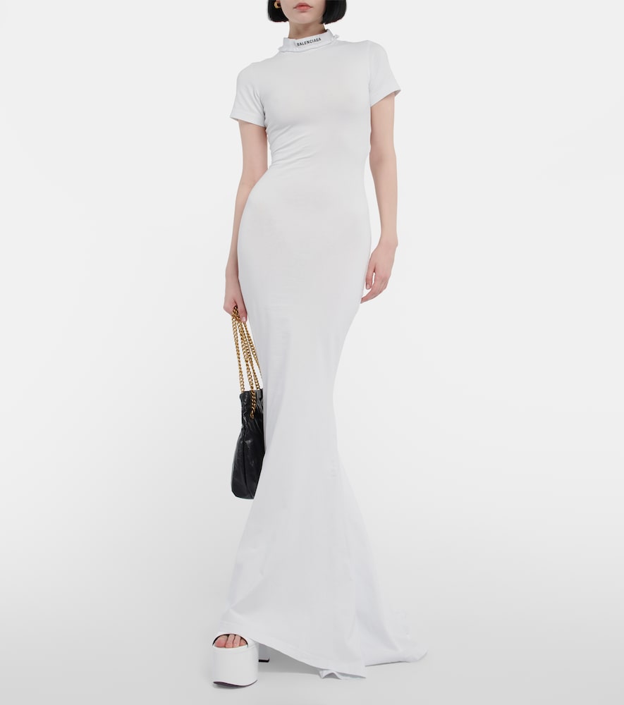 Balenciaga Cotton-blend T-shirt maxi dress