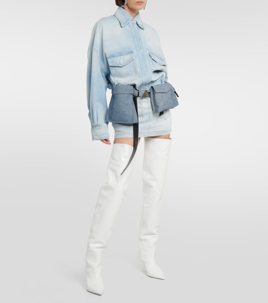 The Attico Cheope leather over-the-knee boots