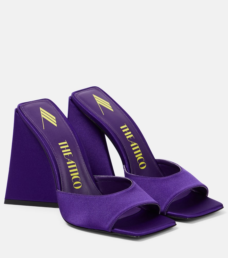 The Attico Devon satin mules