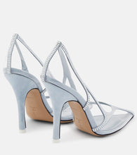 The Attico Venus Chrome PVC and suede pumps