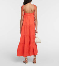 Velvet Charlie tiered linen maxi dress