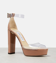 Jimmy Choo Albi 120 PVC and leather platform sandals
