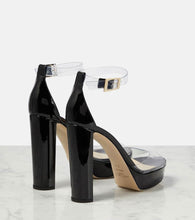 Jimmy Choo Albi 120 PVC and leather platform sandals