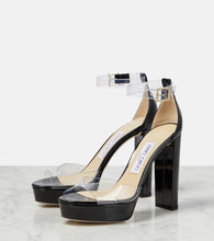 Jimmy Choo Albi 120 PVC and leather platform sandals