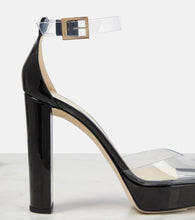 Jimmy Choo Albi 120 PVC and leather platform sandals