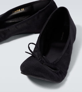 Balenciaga Leopold satin flats
