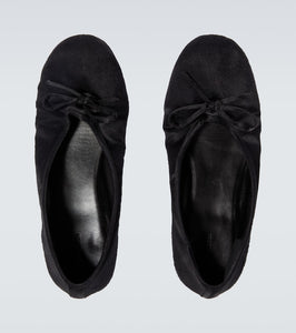 Balenciaga Leopold satin flats