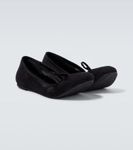 Balenciaga Leopold satin flats