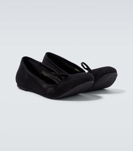 Balenciaga Leopold satin flats