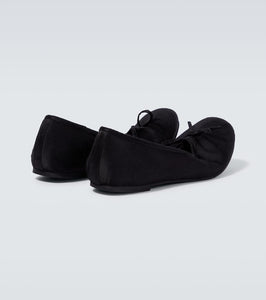 Balenciaga Leopold satin flats