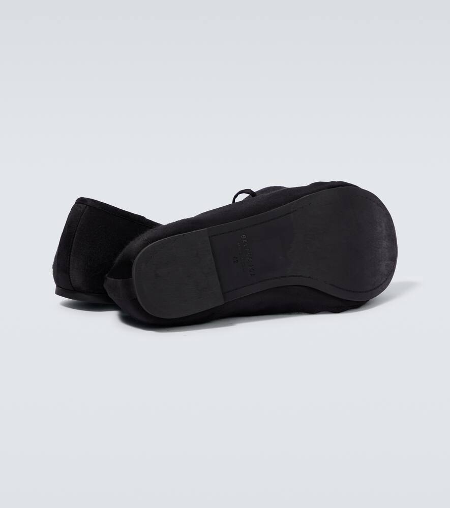 Balenciaga Leopold satin flats