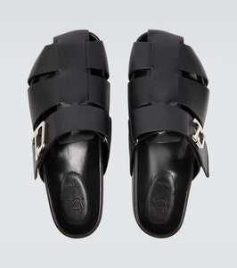 Christian Louboutin Abubizz leather slippers