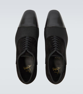 Christian Louboutin Greggo leather-trimmed Oxford shoes