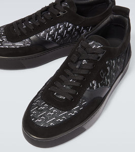 Christian Louboutin Happyrui suede-trimmed sneakers