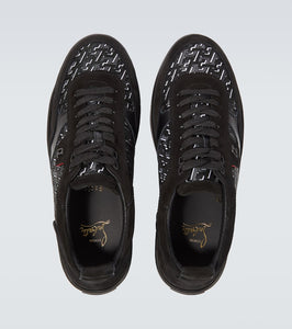Christian Louboutin Happyrui suede-trimmed sneakers