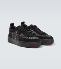 Christian Louboutin Happyrui suede-trimmed sneakers