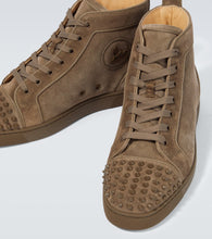 Christian Louboutin Louis Spikes suede high-top sneakers