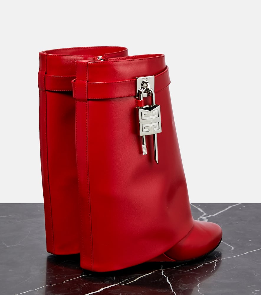 Givenchy Shark Lock leather ankle boots