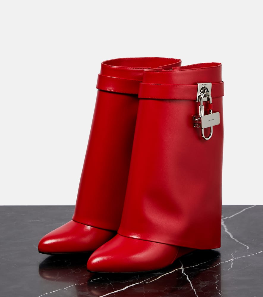 Givenchy Shark Lock leather ankle boots