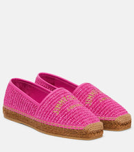 Jimmy Choo Brie Flat logo raffia espadrilles - Jimmy Choo Brie 平底logo拉菲草编织鞋